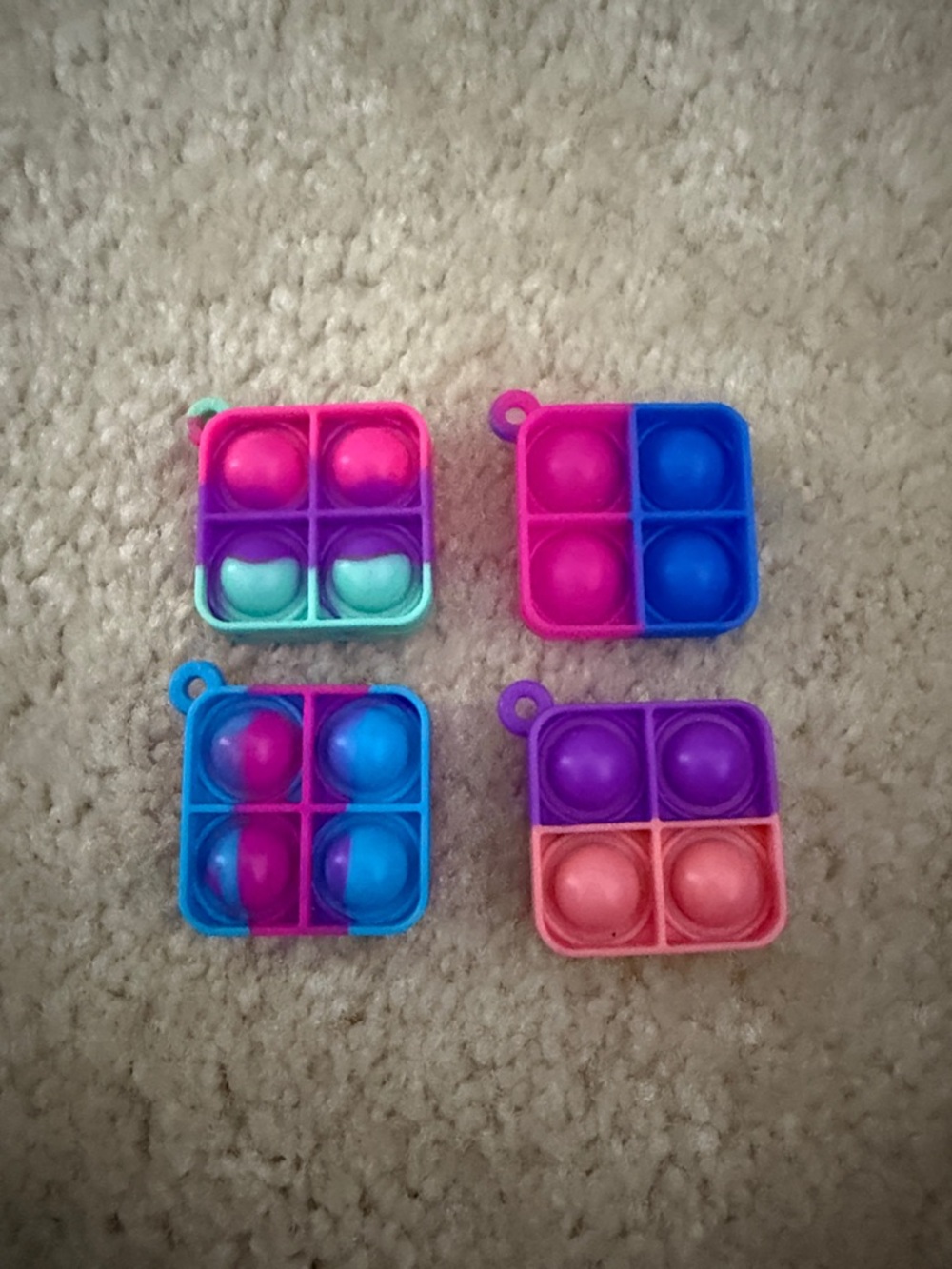 Mini Square Pop-It Sensory Fidget Toy - Pink, Blue, Purple, Aqua (will do offers